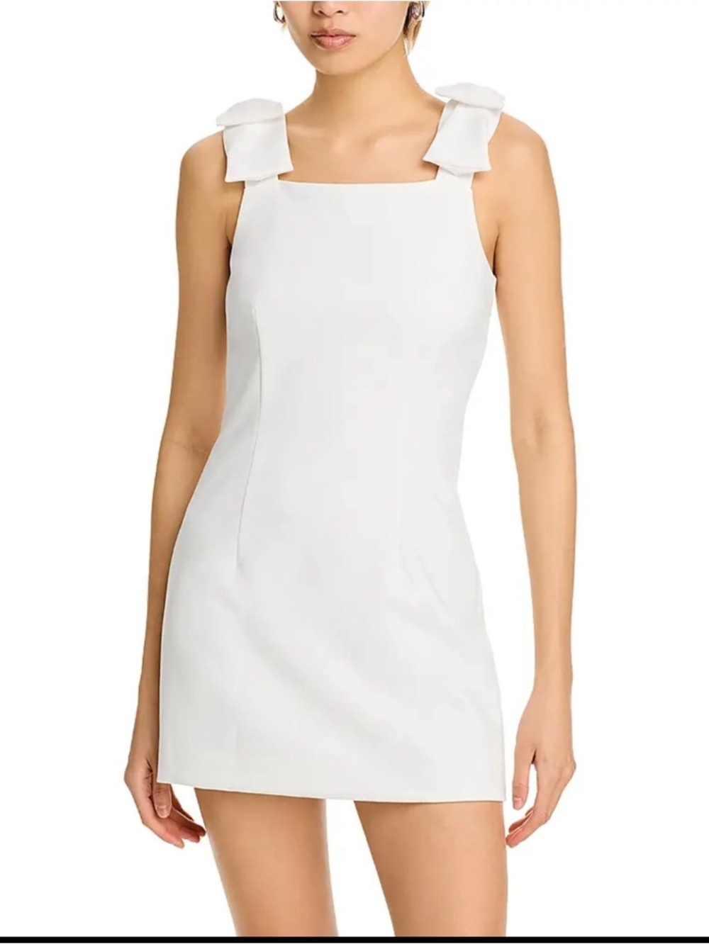 French Connection white dress whisper bow size 8 - New With Tags
